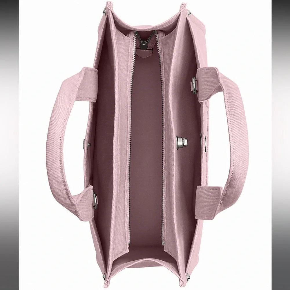 Coach Colored Denim Large Cargo Tote Bag- Ballerina - Picture 3 of 3